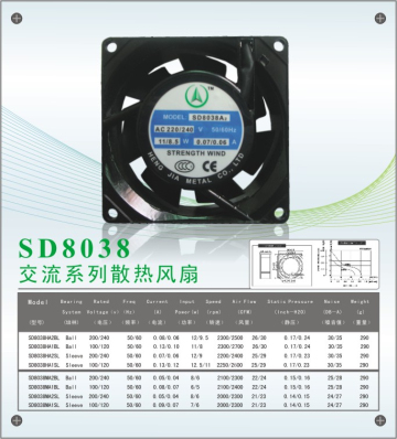 8038散熱風(fēng)扇